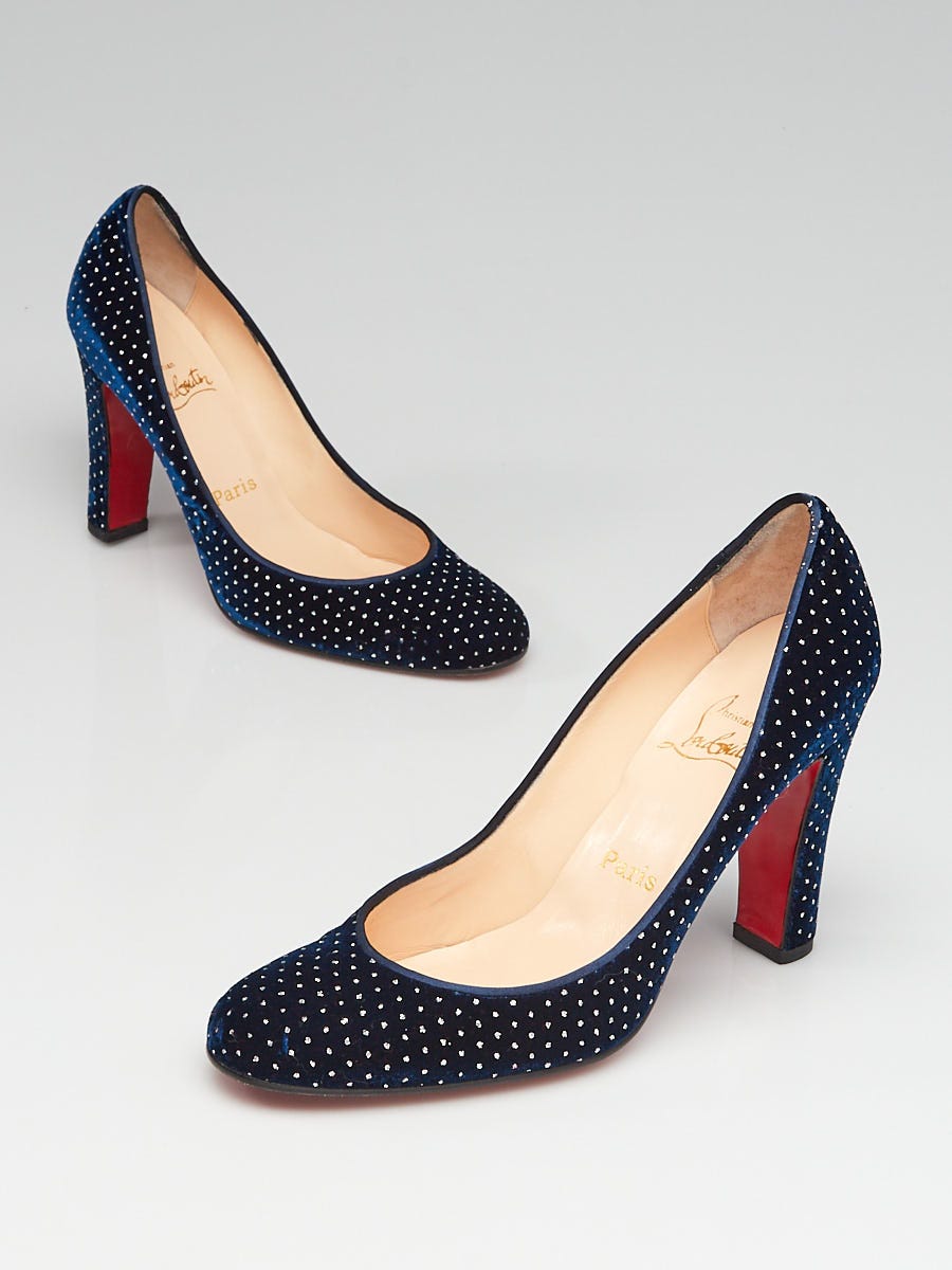 Blue velvet louboutin new arrivals