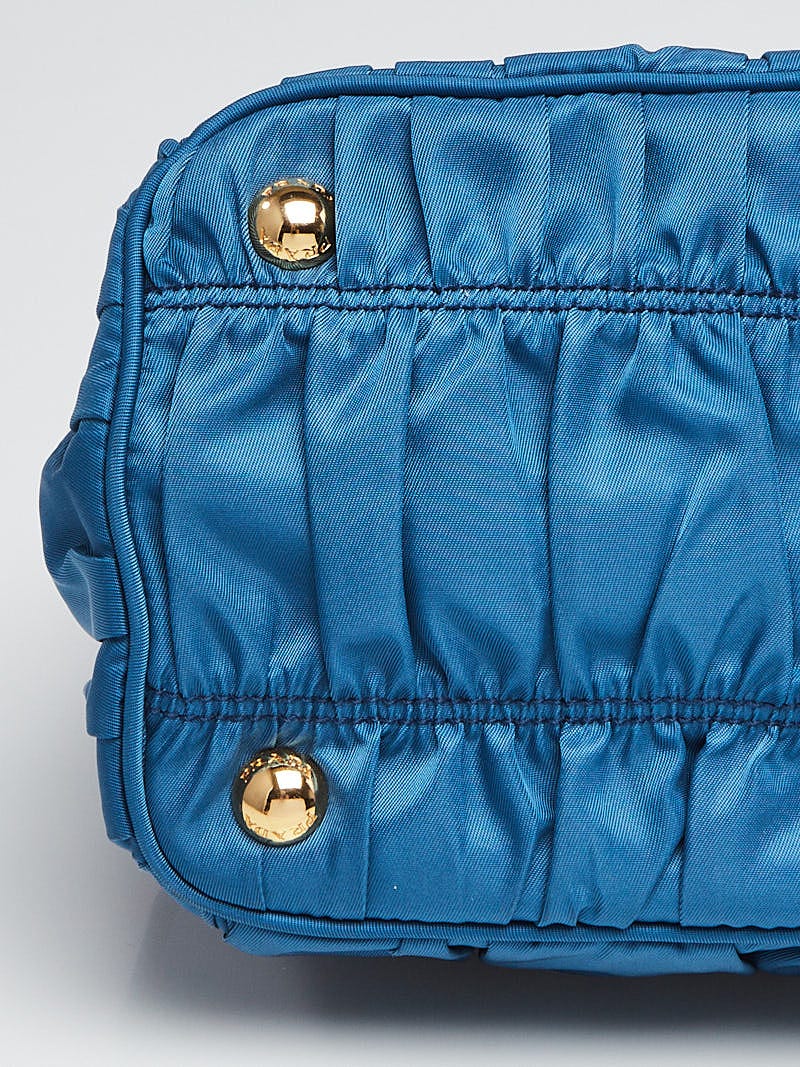 Prada Cobalto Gaufre Tessuto Nylon Shopping Tote Bag BN2393