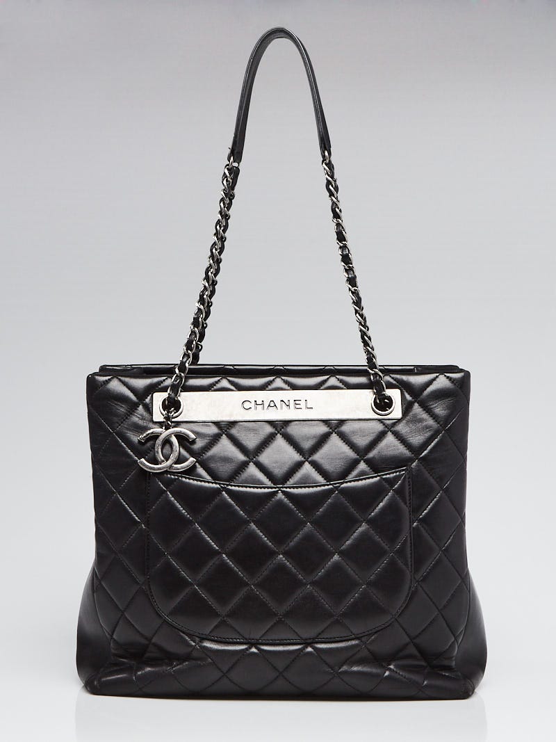 Chanel Black Quilted Lambskin Trendy CC Shopping Tote Bag - Yoogi's Closet
