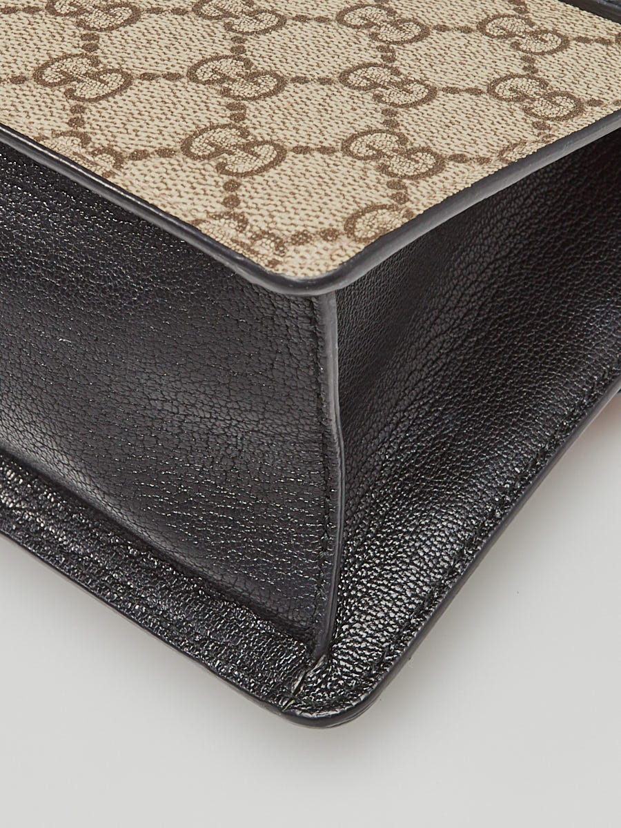 Gucci Beige GG Supreme Coated Canvas Broche Small Top Handle Bag