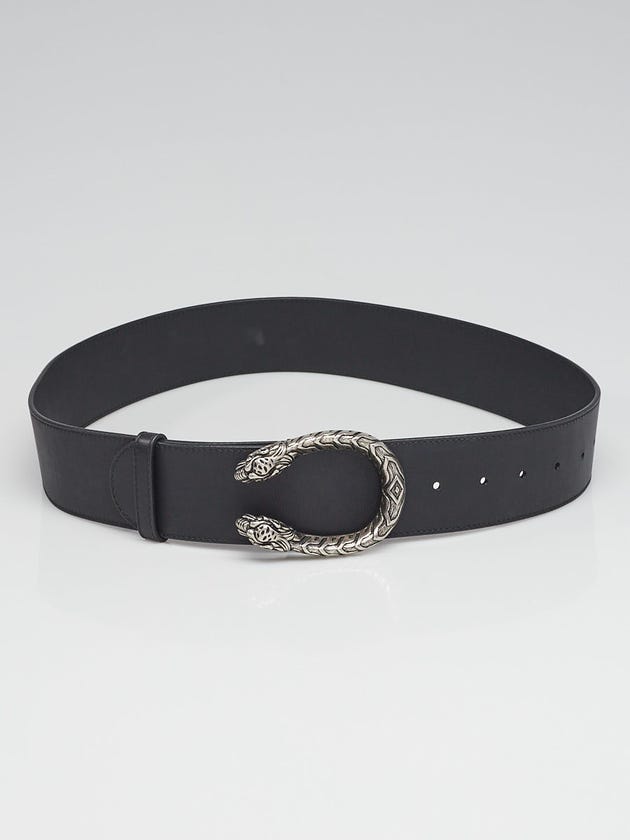 Gucci Black Smooth Leather Dionysus Belt Size 85/34