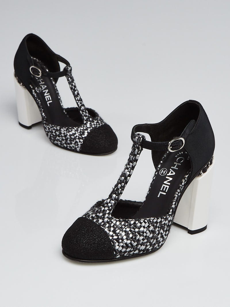 Chanel hot sale tweed pumps