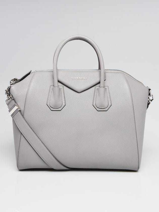 Givenchy Grey Sugar Goatskin Leather Medium Antigona Bag