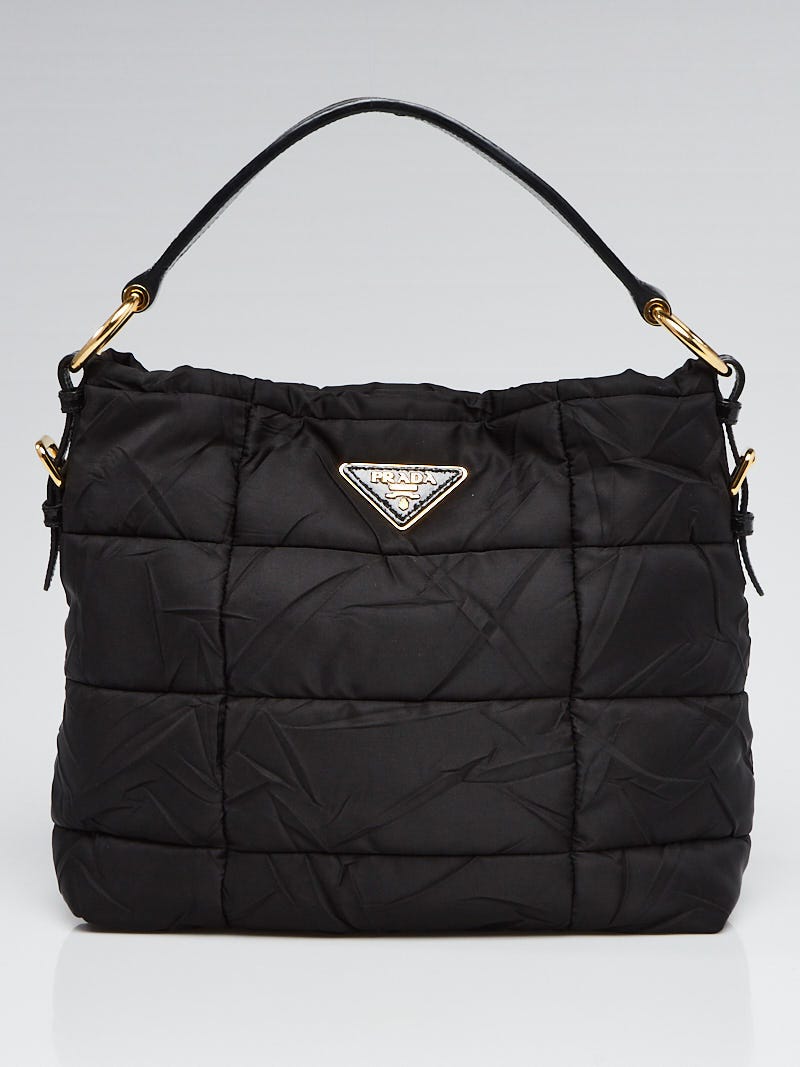 PRADA保存袋　　No.34 Prada Black Crispy Nylon Top Handle Bag BR3861 | Yoogi's Closet