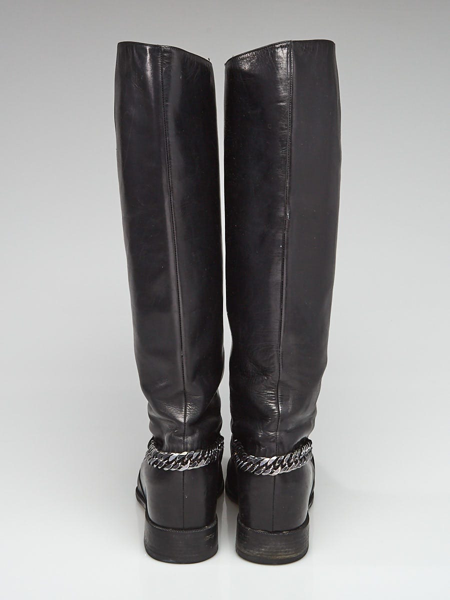 Louis Vuitton - Authenticated Boots - Leather Black Plain for Women, Very Good Condition