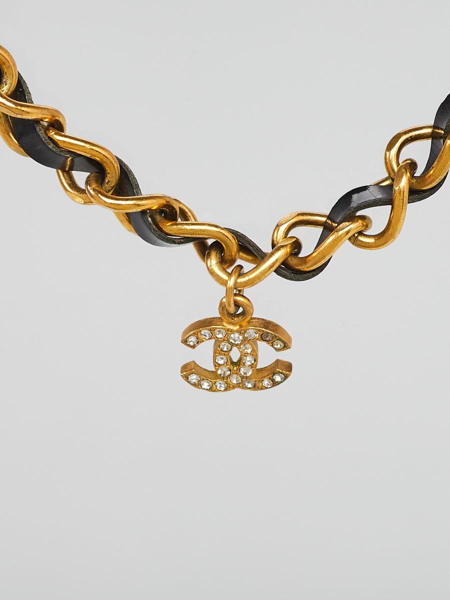 black and gold chanel necklace