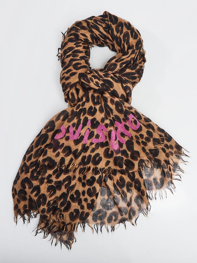 Louis Vuitton Cheetah Print Scarf