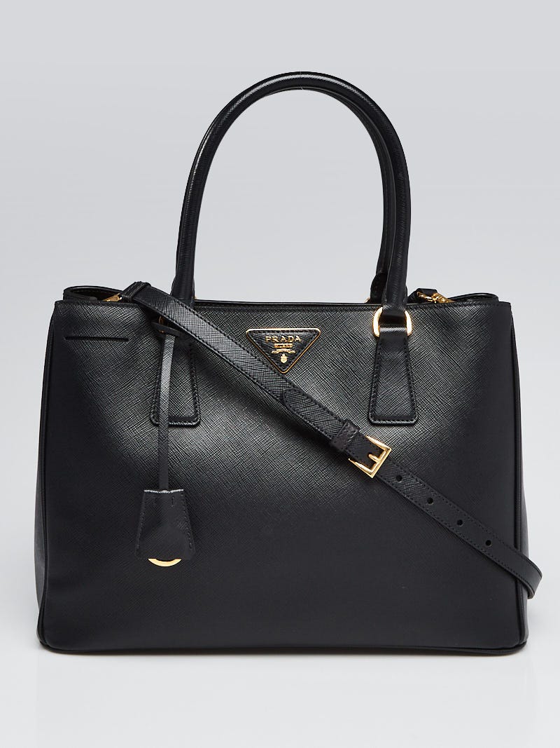 Prada Black Saffiano Lux Leather Small Tote Bag BN1874