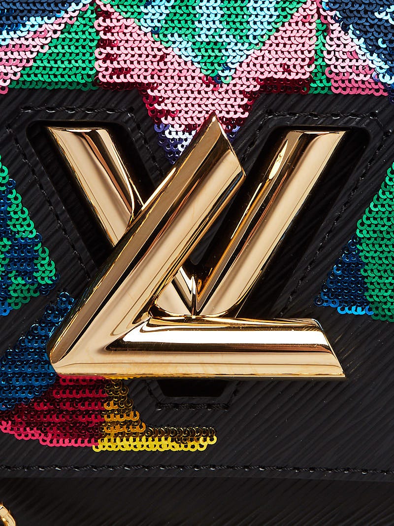 Louis Vuitton Twist Handbag Monogram Sequins PM Metallic