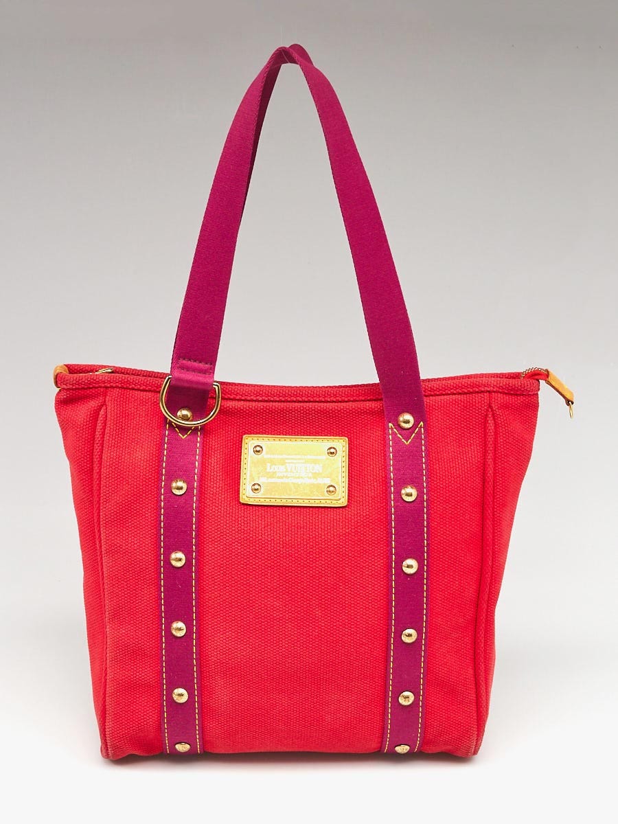 T*A様 LOUIS VUITTON Canvas Antigua Cabas Louis Vuitton Limited Edition Rouge Toile Canvas Antigua Cabas MM