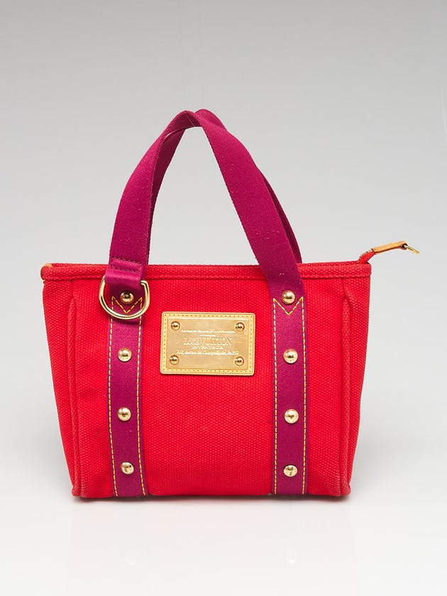 Louis Vuitton Limited Edition Rouge Toile Canvas Antiguas Cabas PM Bag