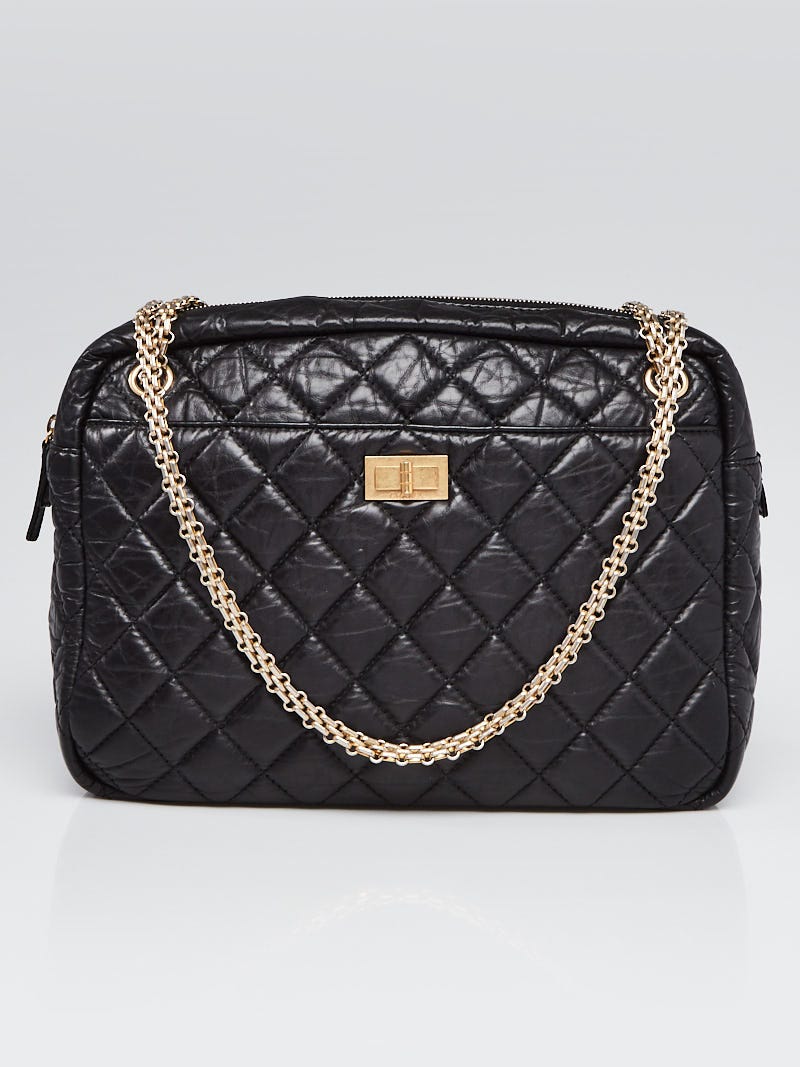Chanel Black Quilted Calfskin Leather Large Reissue Camera Case Bag -  Yoogi's Closet