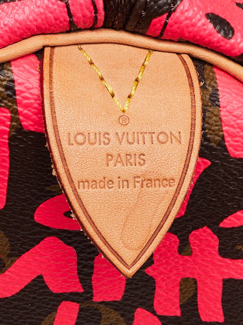 Louis Vuitton Limited Edition Fuchsia Graffiti Stephen Sprouse Speedy 30  Bag - Yoogi's Closet
