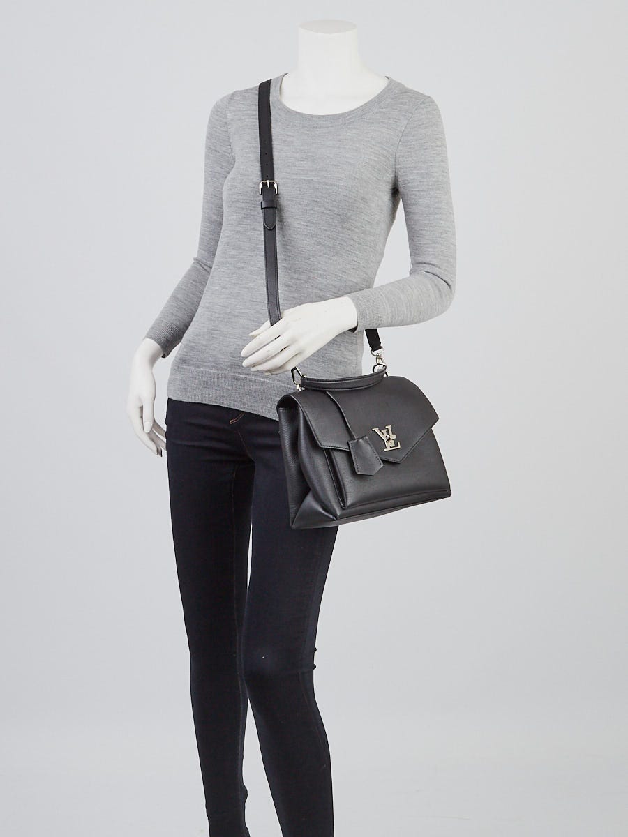 Louis Vuitton Black Pebbled Leather Mylockme Bag - Yoogi's Closet