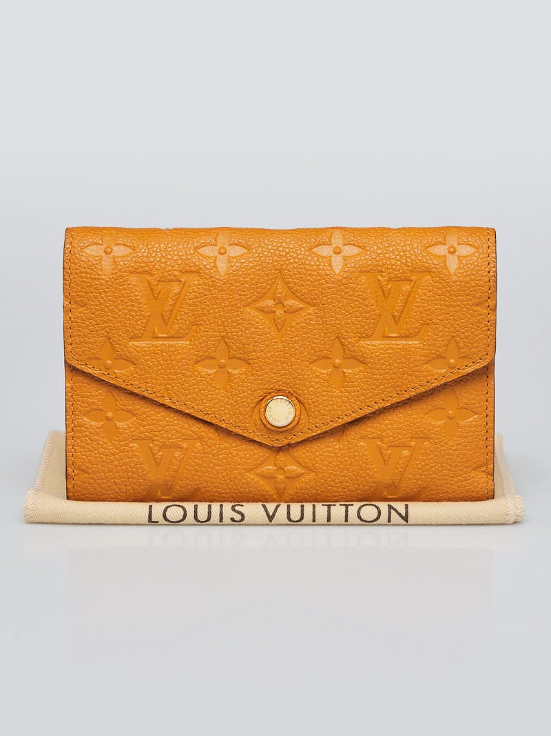 Louis Vuitton, Bags, Euc Louis Vuitton Saffran Monogram Empreinte Leather Compact  Curieuse Wallet