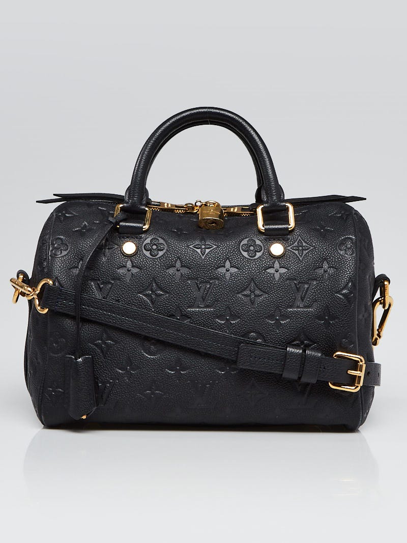 Louis Vuitton Speedy Bandouliere Bag Monogram Empreinte Leather 25 Blue