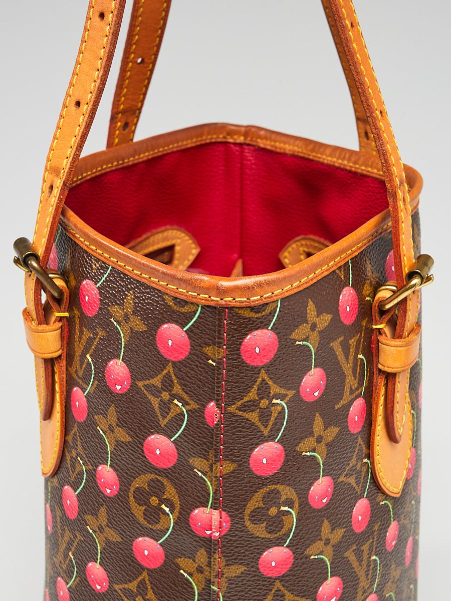 Louis Vuitton Limited Edition Monogram Cerises Bucket Bag w/ Accessories  Pochette - Yoogi's Closet