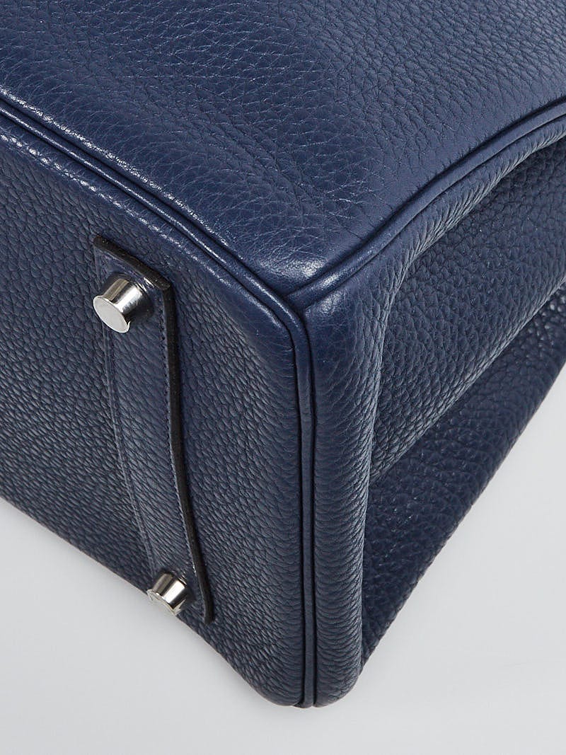 Hermes 35cm Bi-Color Blue Obscur/Saphir Clemence Leather Palladium
