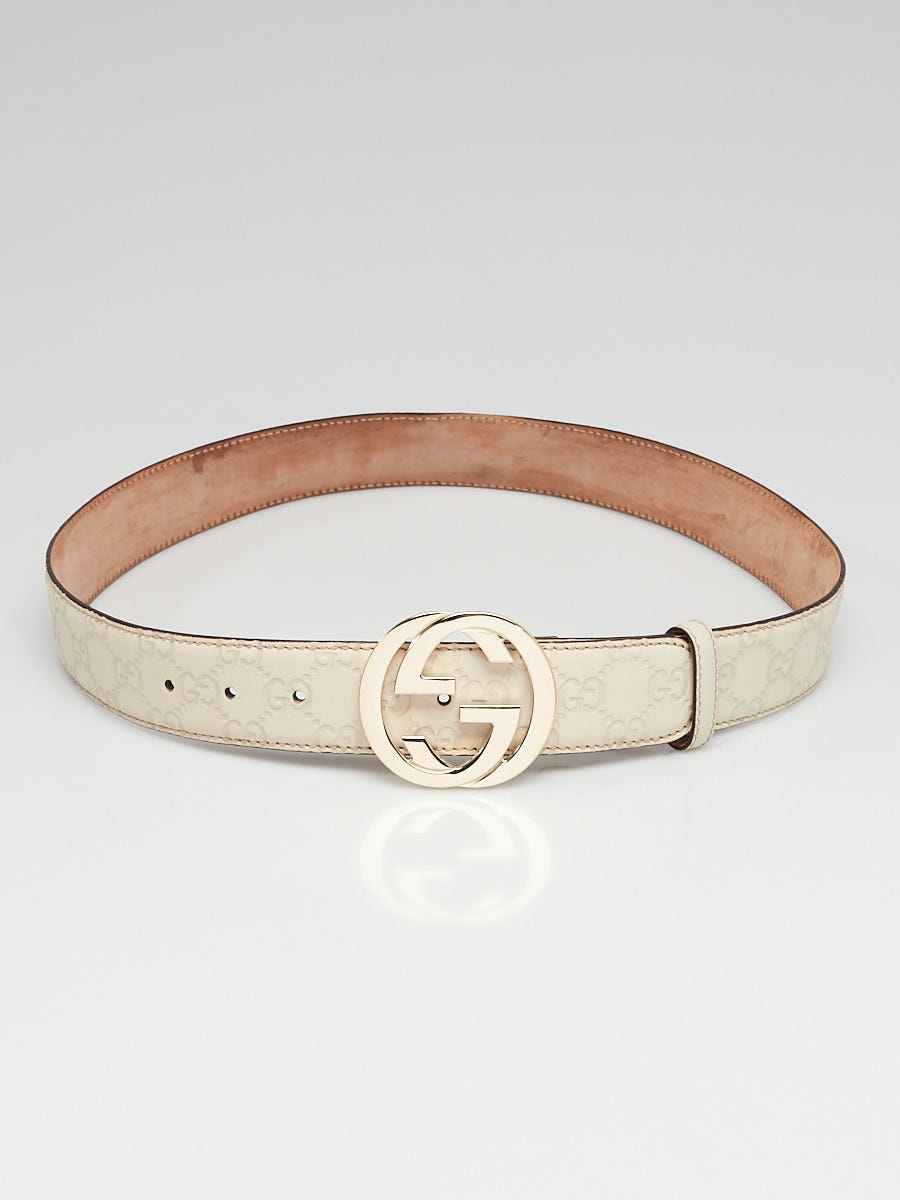 Gucci Interlocking GG Signature Leather Belt - Size 36