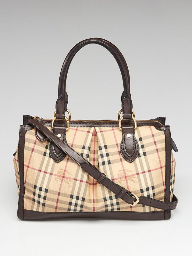 Burberry Haymarket Check Coated Canvas Tote Bag