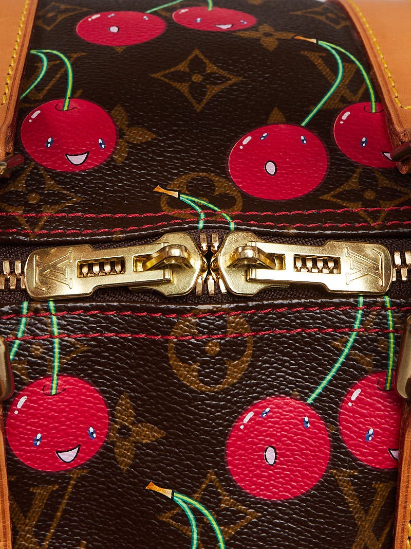 Collectable Louis Vuitton 45 Murakami Cherry travel bag in brown