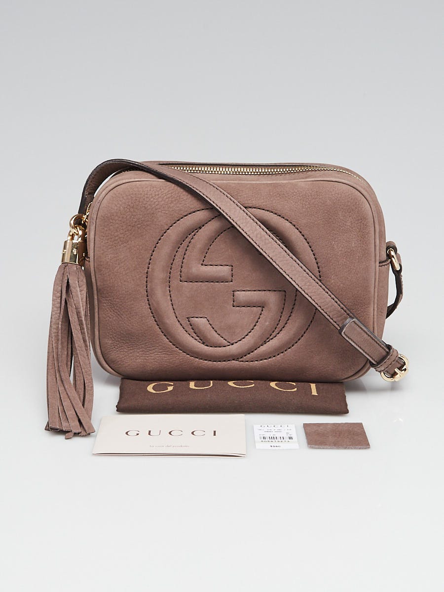 Gucci Brown Suede Leather Soho Disco Small Shoulder Bag - Yoogi's