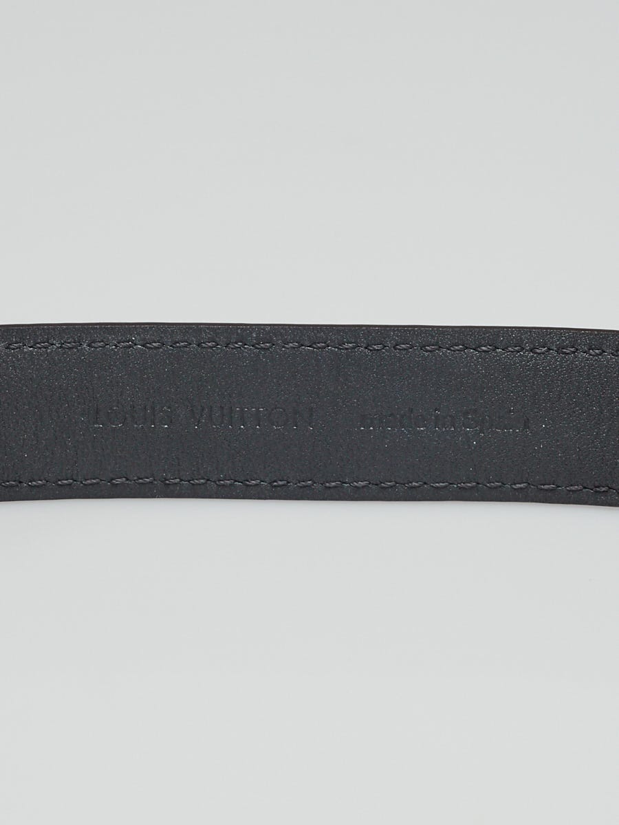 Louis Vuitton Monogram LV Slim Bracelet, Black, 19