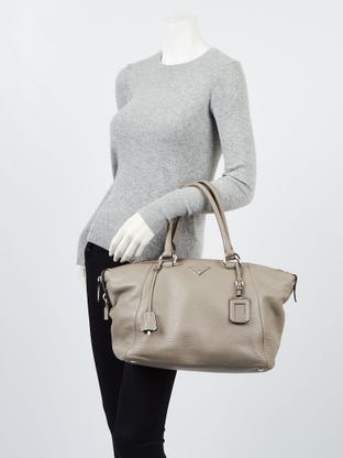 Prada Viola Saffiano Lux Leather Small Promenade Bag BL0838 - Yoogi's Closet