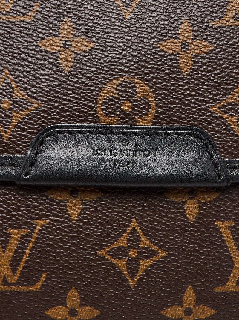 LOUIS VUITTON Authentic Women's Monogram Macassar Bass MM Shoulder Bag  Leather
