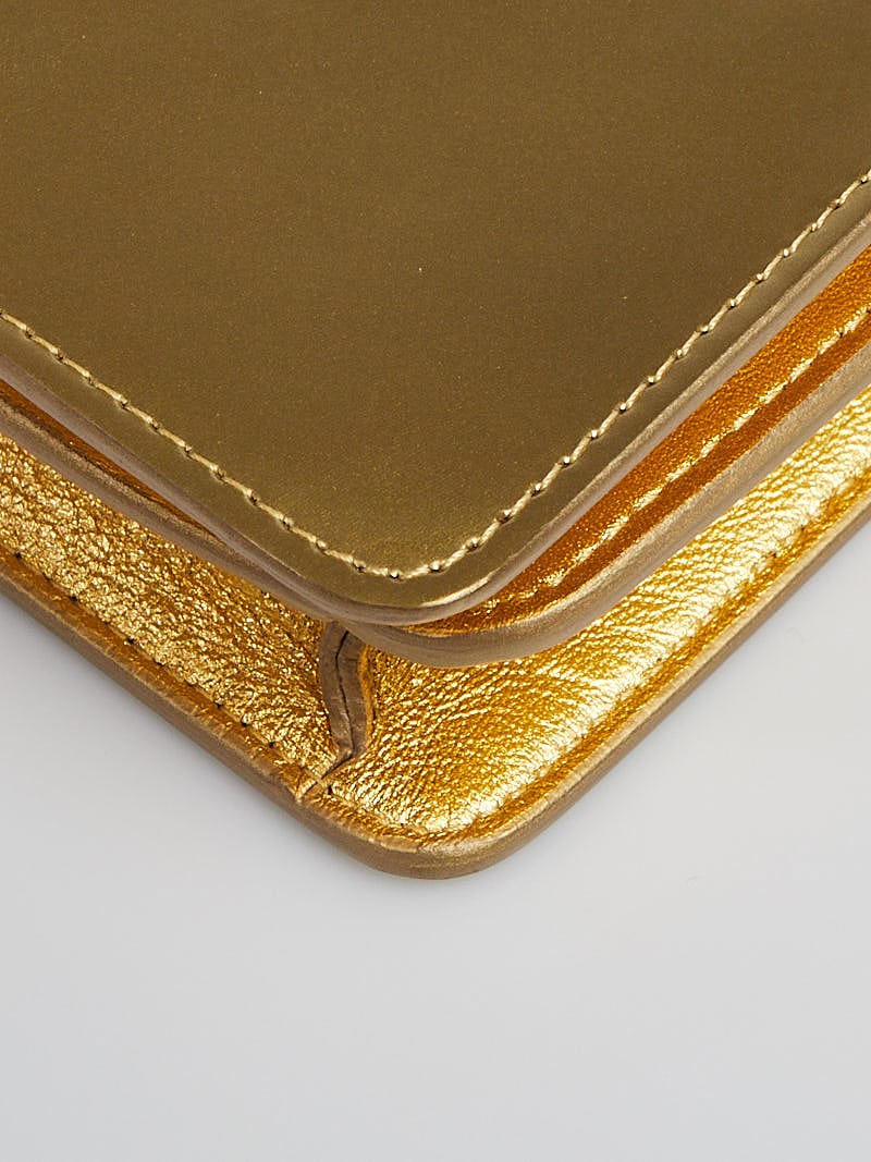 Chanel Gold Patent Leather O-Phone Holder Crossbody Bag | Yoogi's