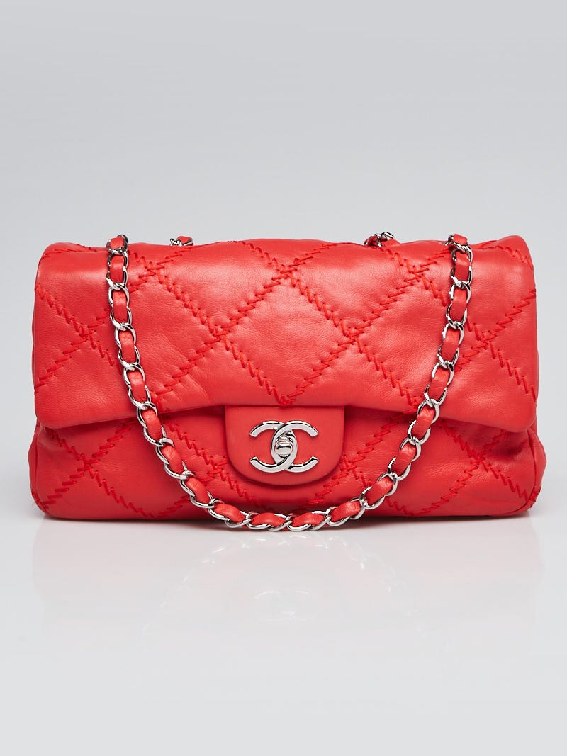 Chanel Red Quilted Lambskin Leather Ultimate Stitch Flap Bag - Yoogi's  Closet