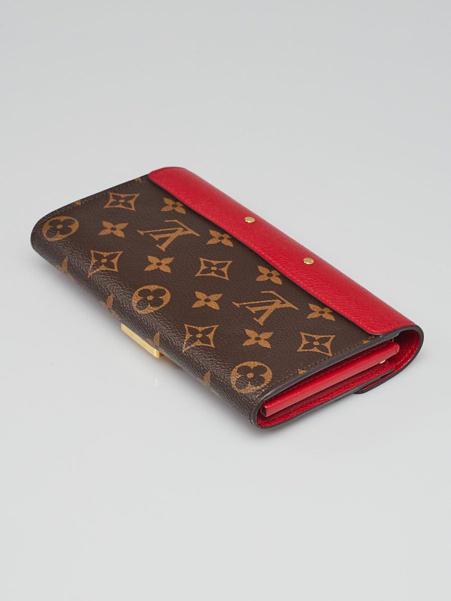 LOUIS VUITTON BLACK EPI LEATHER WALLET WITH RED INTERIOR STRIKING  COMBINATION