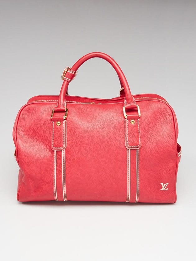 Louis Vuitton Red Tobago Leather Carryall Bag