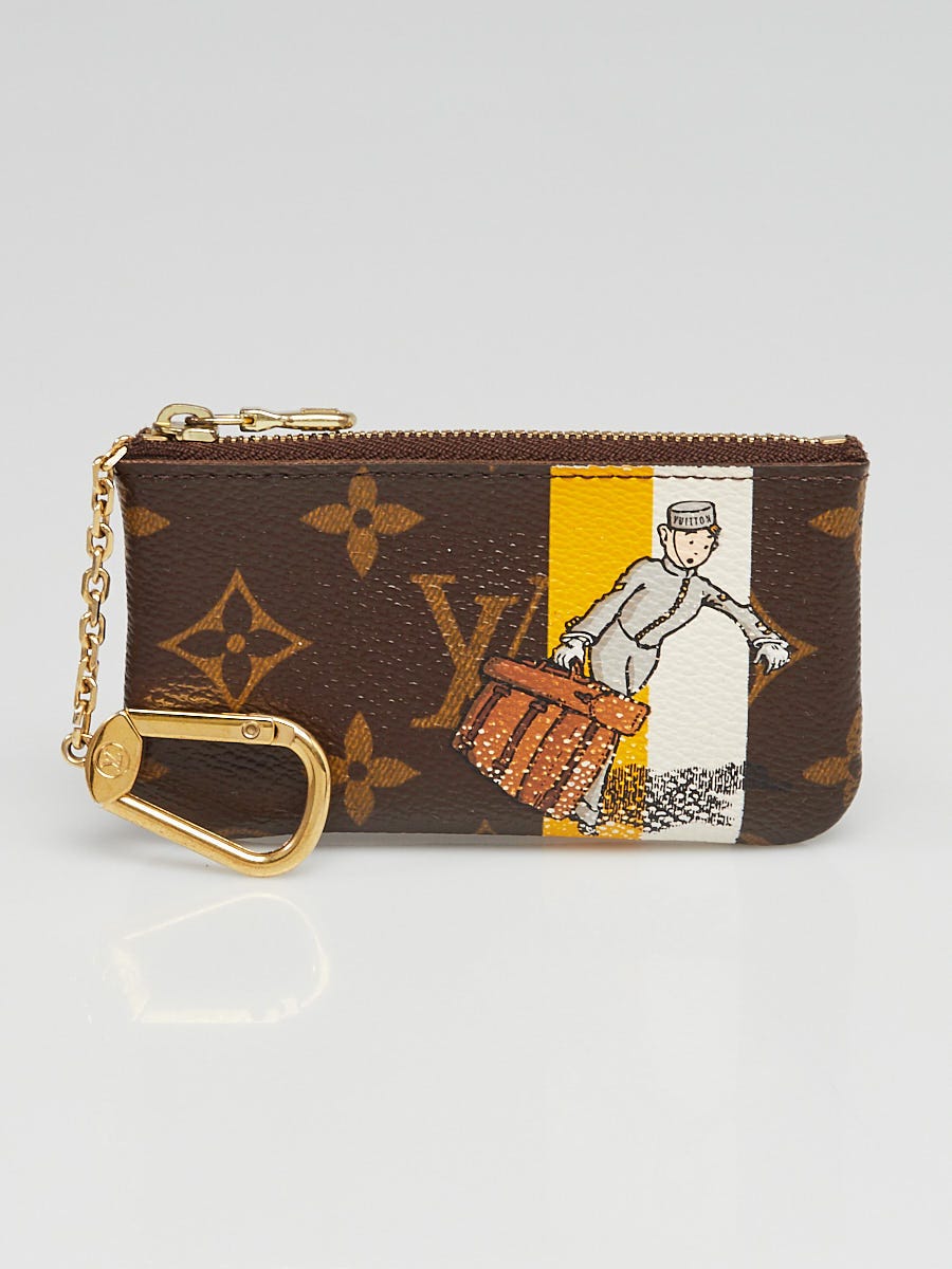 Louis Vuitton Limited Edition Yellow/White Monogram Groom Pochette Cles Key  and Change Holder - Yoogi's Closet