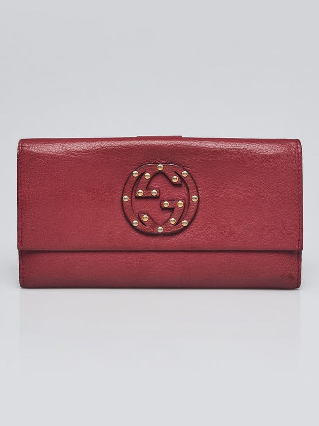 Gucci Fuchsia Leather Interlocking G Continental Wallet