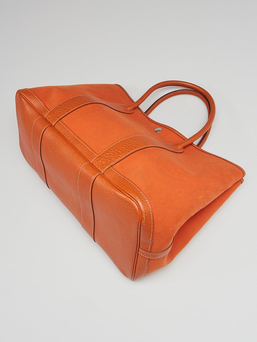 Hermès Toile Officier Garden Party 39 - Orange Totes, Handbags