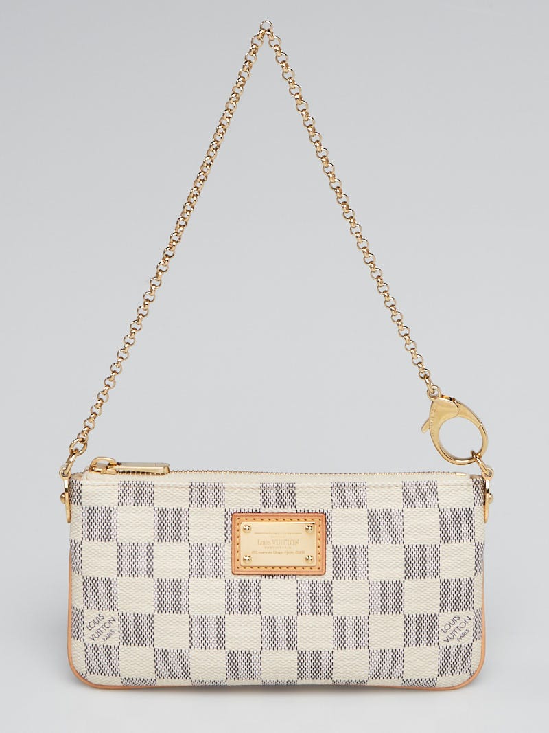 Louis Vuitton Louis Vuitton Pochette Milla MM White Azur Damier