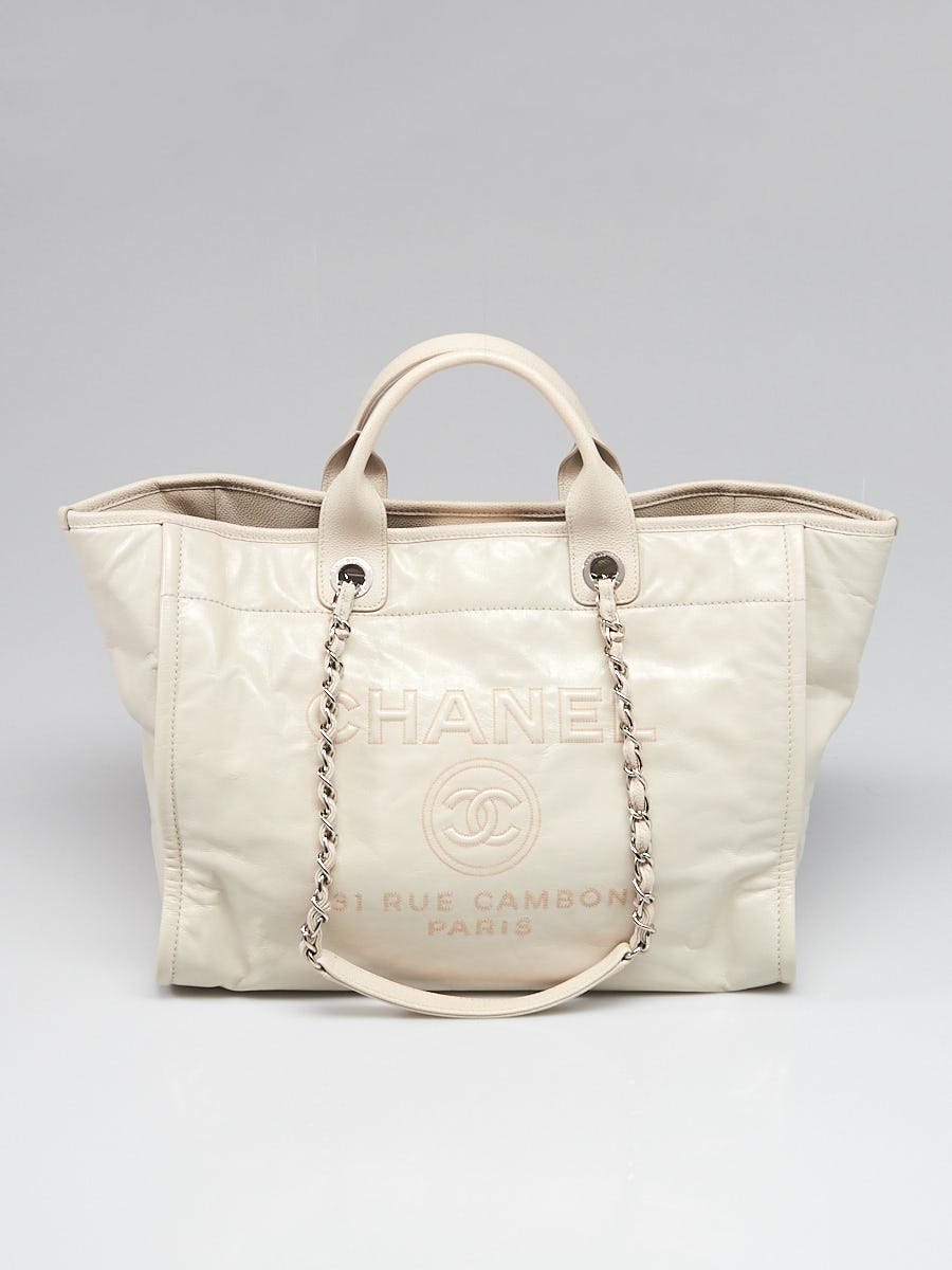 authentic chanel deauville tote large
