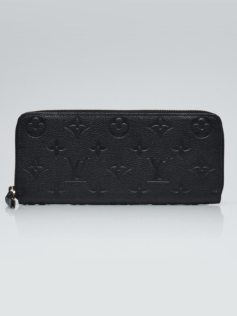 Louis Vuitton Clemence Wallet Monogram Empreinte Leather Black