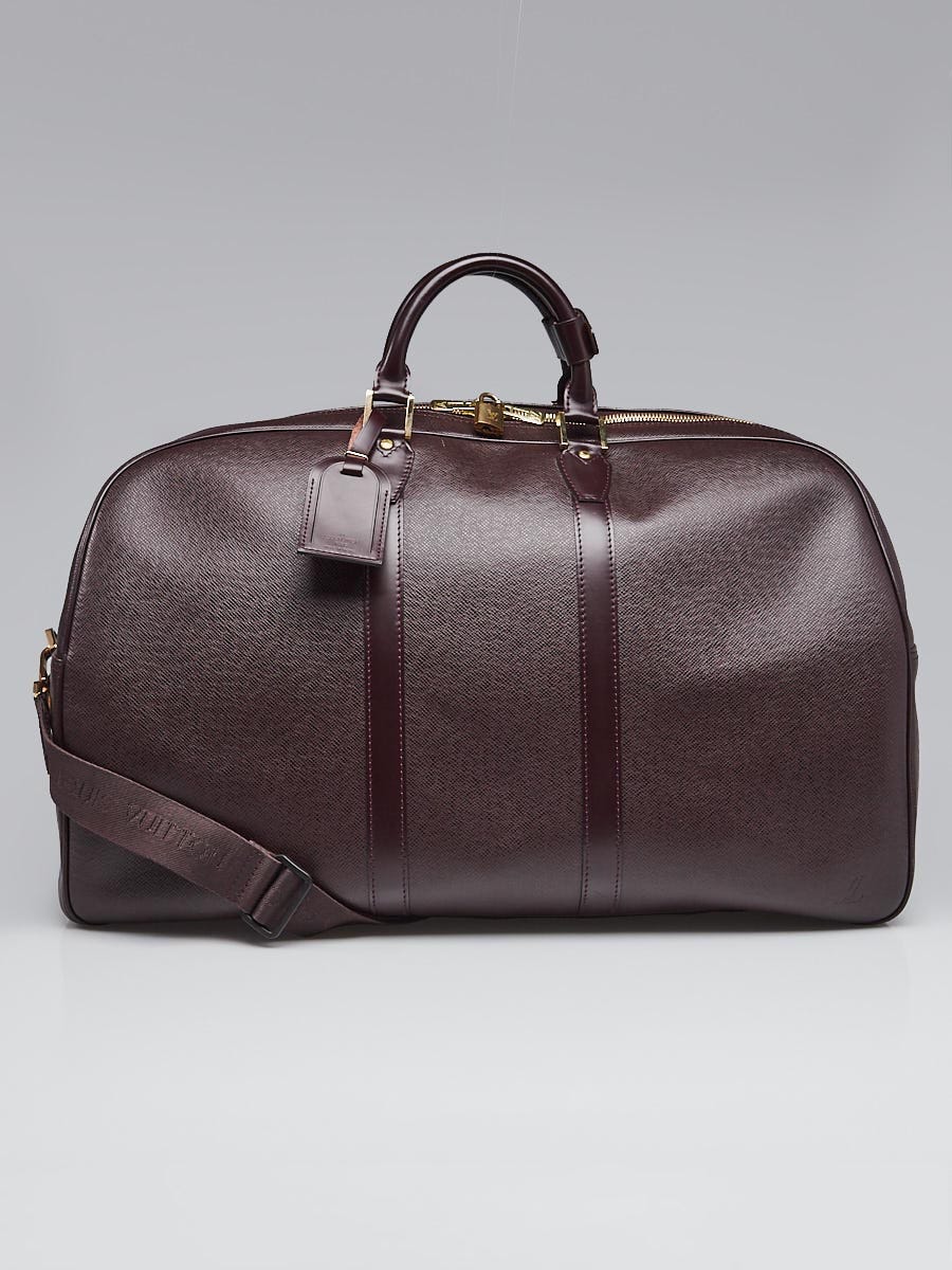 Louis Vuitton, Bags, Genuine Louis Vuitton Burgundy Taiga Kendal Keepall  Gm Travel Bag