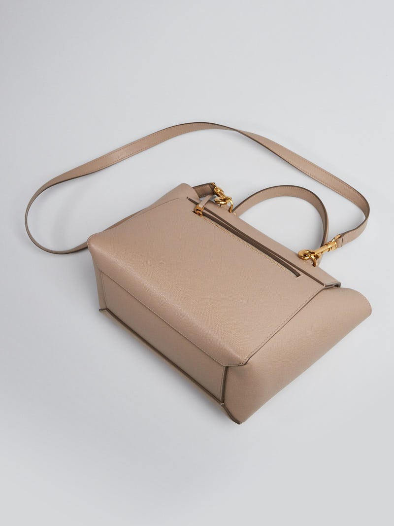 MICRO BELT BAG IN GRAINED CALFSKIN - LIGHT TAUPE