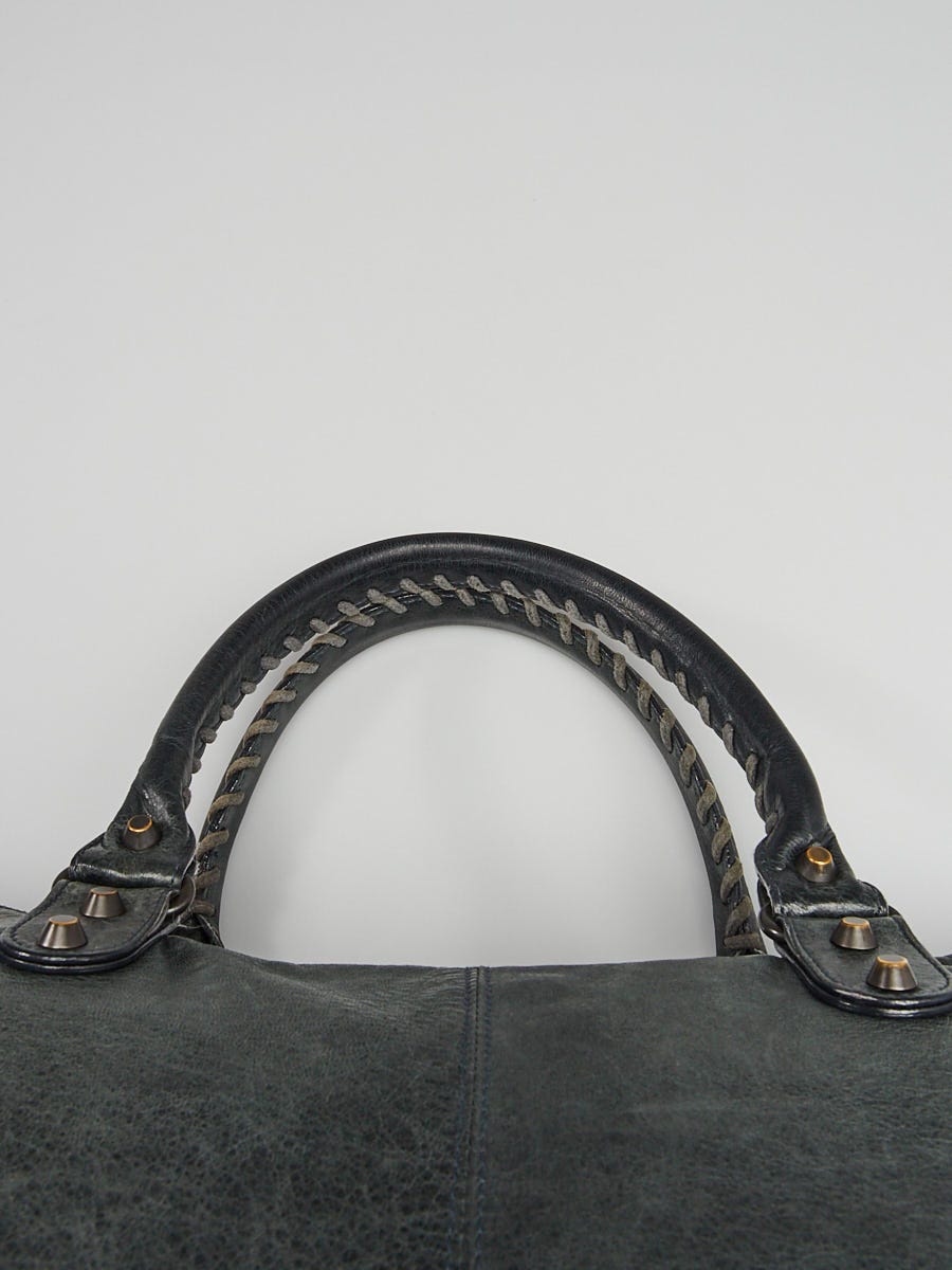 Balenciaga Anthracite Lambskin Leather Work Bag | Yoogi's Closet