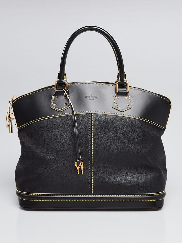 Louis Vuitton Black Suhali Leather Lockit MM Bag