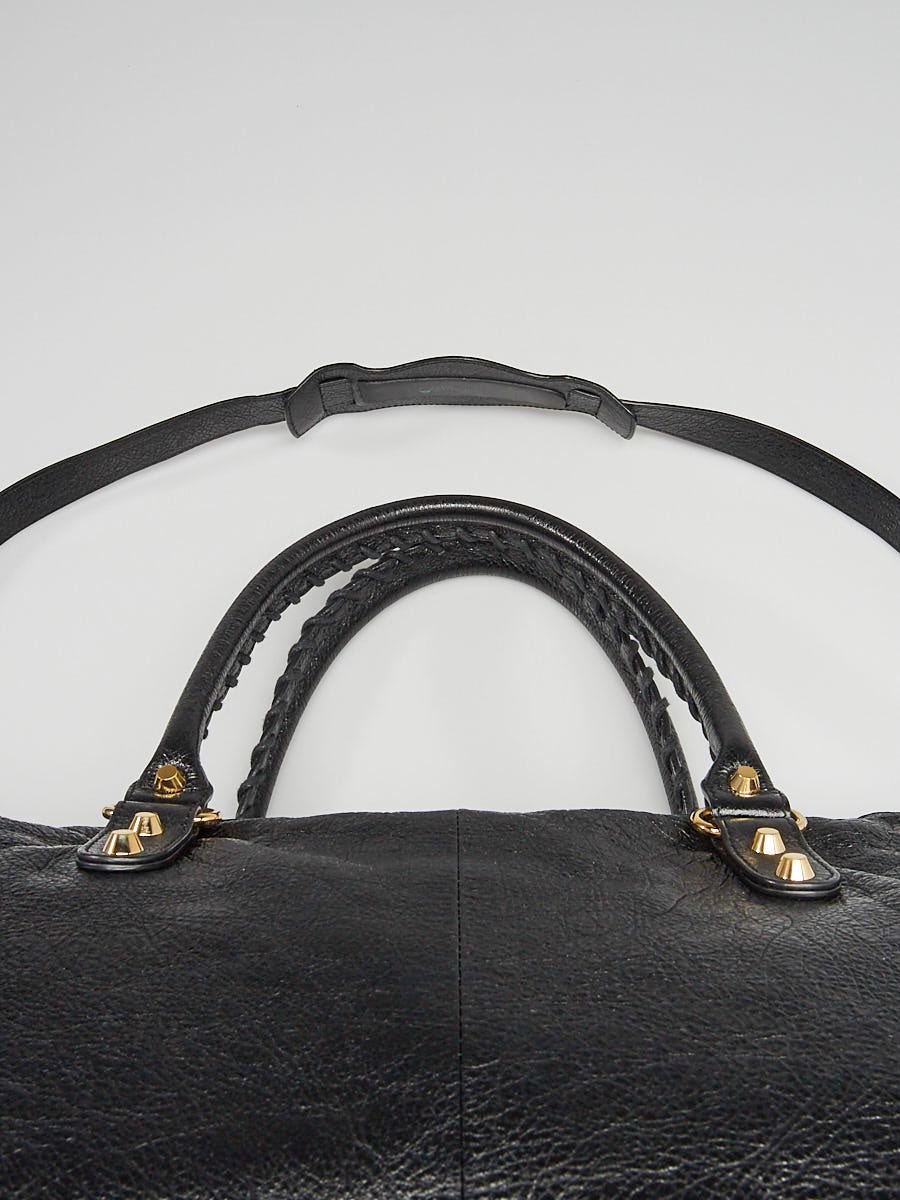 Balenciaga Black Lambskin Leather XL City Bag | Yoogi's Closet