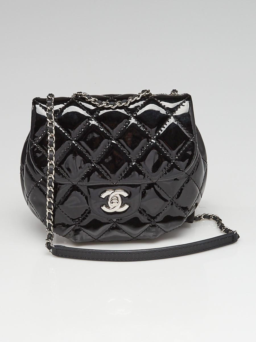 Chanel Black Quilted Patent Leather Chain Crossbody Bag - Yoogi's