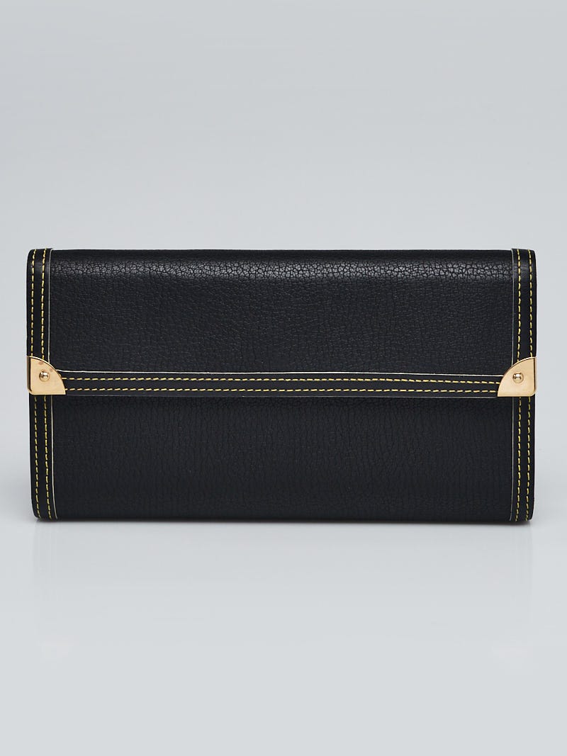 Louis Vuitton Black Suhali Leather Porte-Tresor International Wallet -  Yoogi's Closet