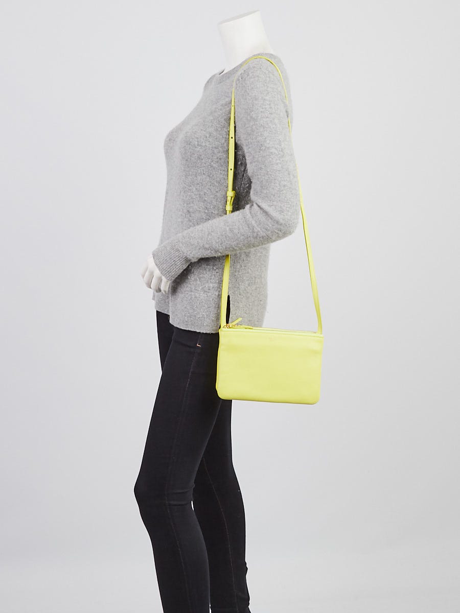 Celine Small Trio Crossbody Bag - Yellow Crossbody Bags, Handbags