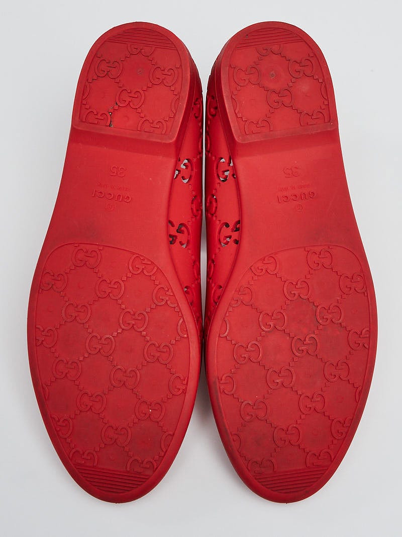 Red hot sale gucci flats