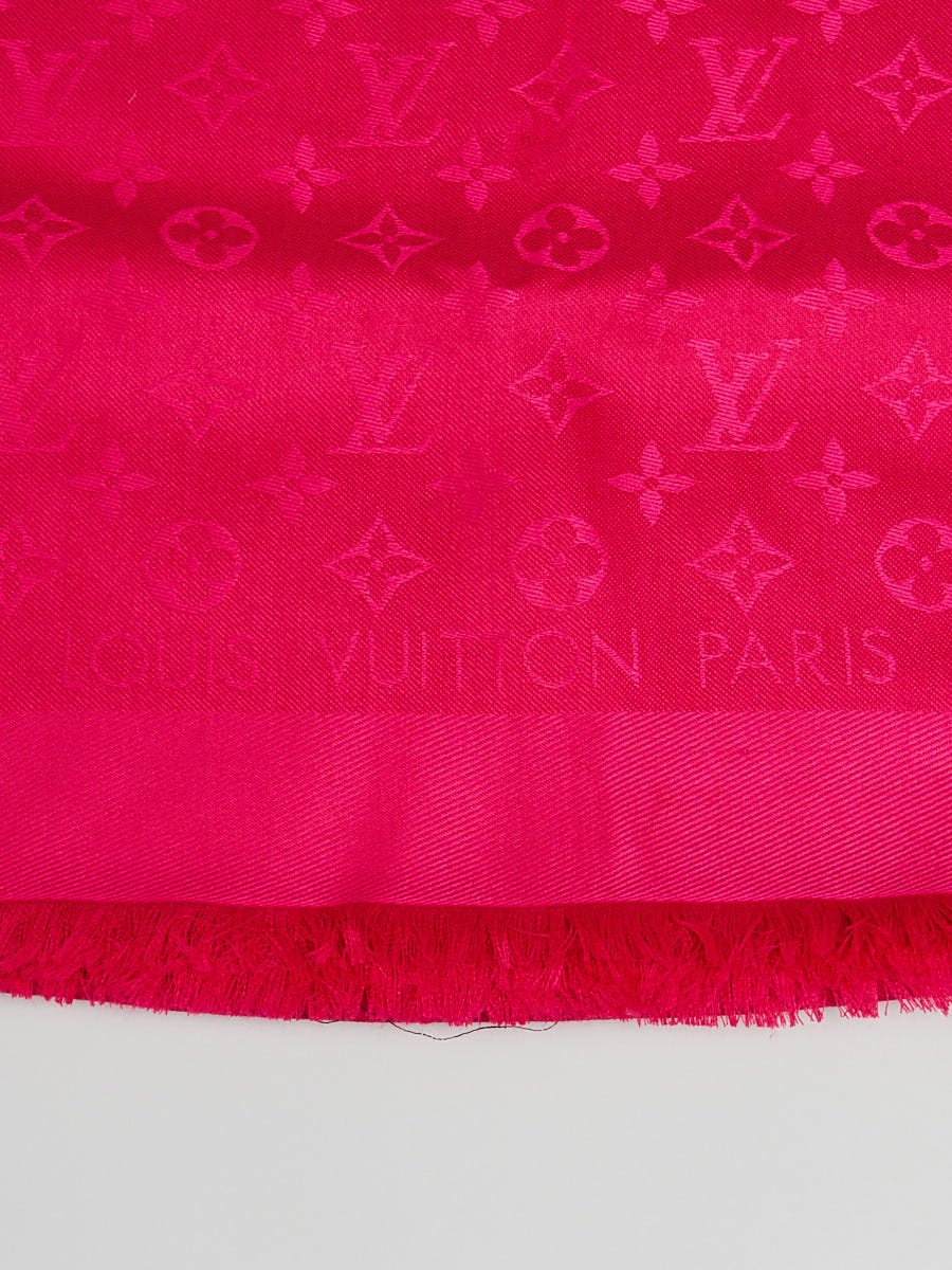 Louis Vuitton Pink Lure Monogram Silk Square Shawl Louis Vuitton