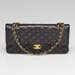 Chanel Black Quilted Lambskin Leather Classic Medium Double Flap Bag - Yoogi's Closet